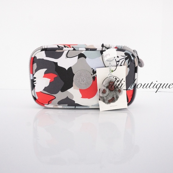 NWT Kipling AC8236 50 Pens Case Cosmetic Accessory Box Polyester Vivid Garden 42 - Picture 1 of 9